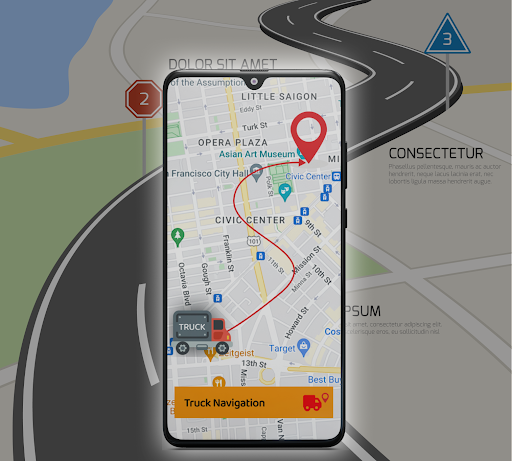 Truck GPS Navigation Maps mod apk unlocked everything  1.20 screenshot 1