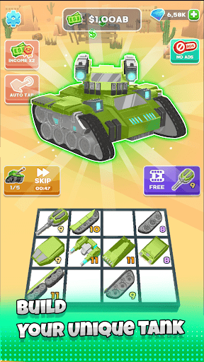 Idle Merger Tank Battle Mod Apk Unlimited Money and Gems  1.0.5 screenshot 4