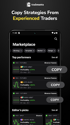 TradeSanta bot app download latest version  3.1.5 screenshot 2
