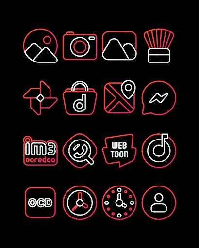RoseLine Red Icon Pack mod apk free download  58 screenshot 6
