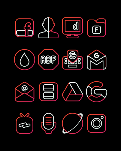 RoseLine Red Icon Pack mod apk free download  58 screenshot 7