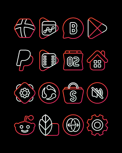 RoseLine Red Icon Pack mod apk free download  58 screenshot 2
