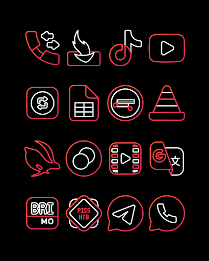 RoseLine Red Icon Pack mod apk free download  58 screenshot 3