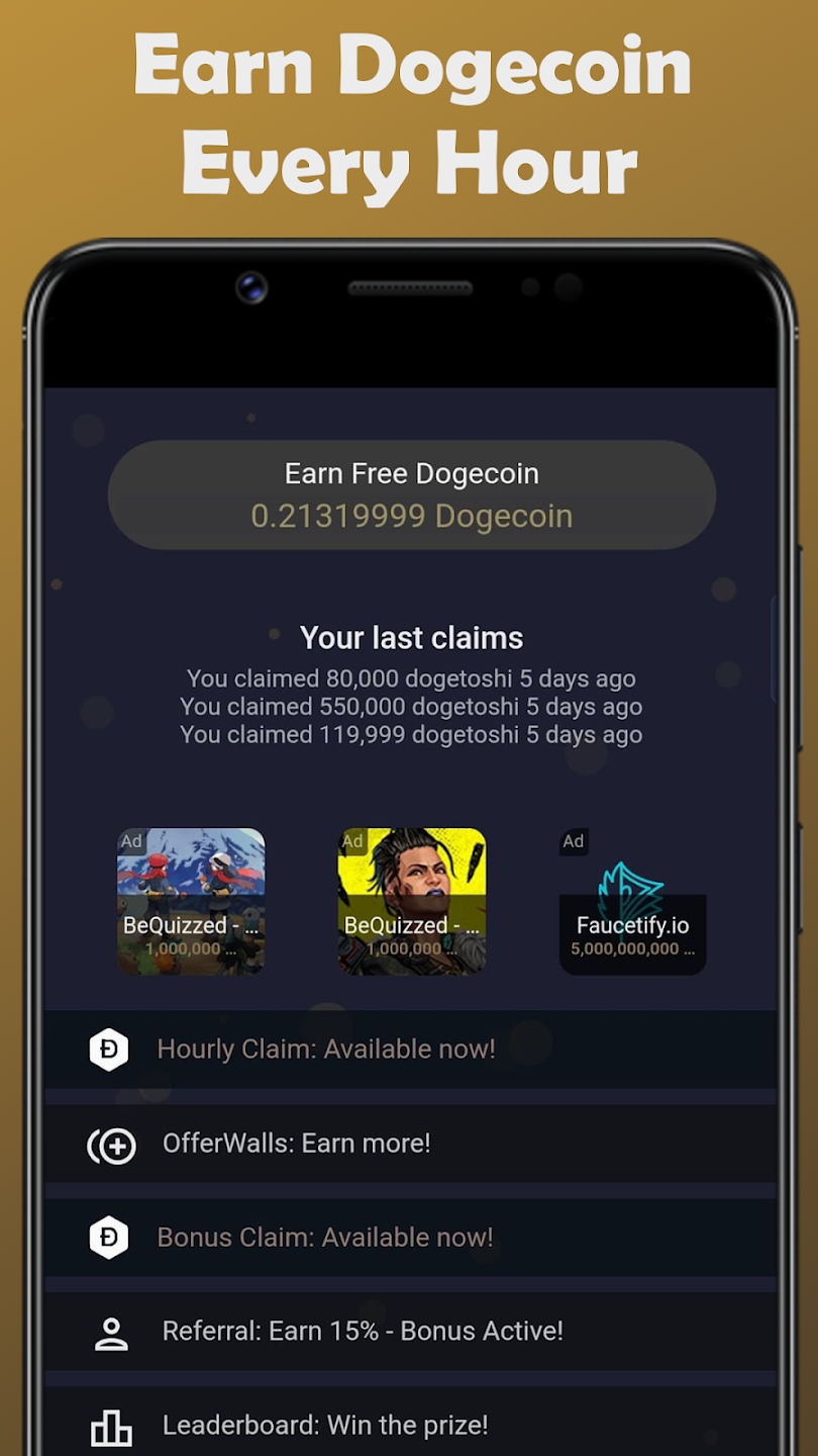 Earn Dogecoin app Download for Android  3.2.7 screenshot 2
