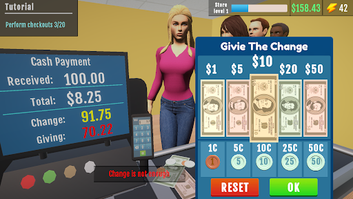 Supermarket Simulator 3D Store mod menu unlimited money and gems  1.0.3 screenshot 5