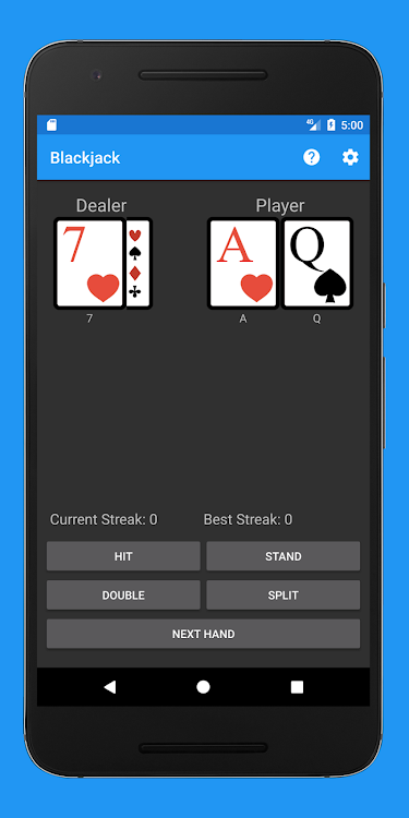Learn Blackjack Strategy app Last version  v1.0 screenshot 1