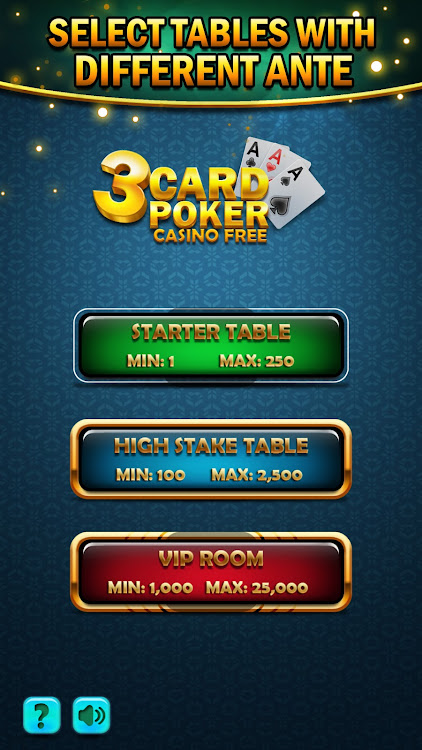 Three Card Poker Casino free chips mod apk download  1.0.3 screenshot 1