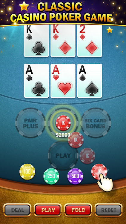 Three Card Poker Casino free chips mod apk download  1.0.3 screenshot 2