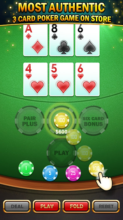 Three Card Poker Casino free chips mod apk download  1.0.3 screenshot 3