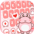 Pink Cute Hippo Theme mod apk no ads latest version 9.4.3_0412
