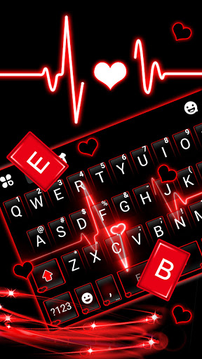 Neon Red Heartbeat Theme mod apk no ads download  9.4.0_0315 screenshot 2