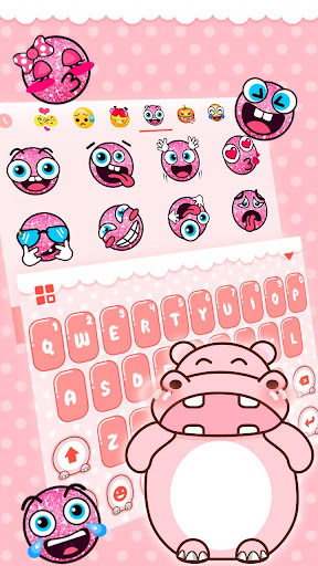 Pink Cute Hippo Theme mod apk no ads latest versionͼƬ1