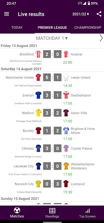 Live Scores for Premier League App Free Download Latest Version  4.2.9 screenshot 4