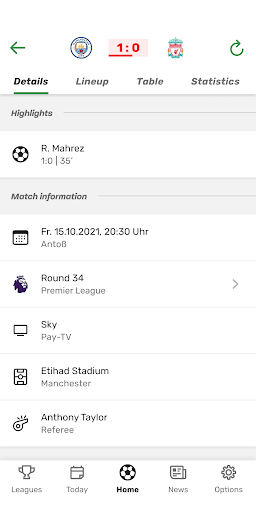 TorAlarm Football Scores App Download for Android  6.6.2 screenshot 1