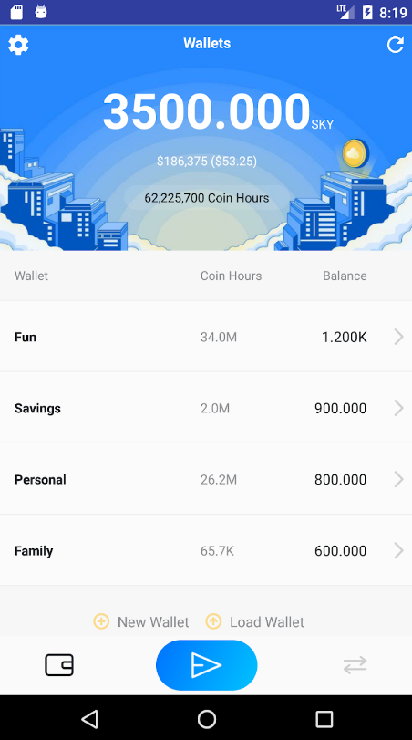Skycoin Wallet App Download Latest Version  1.9 screenshot 4