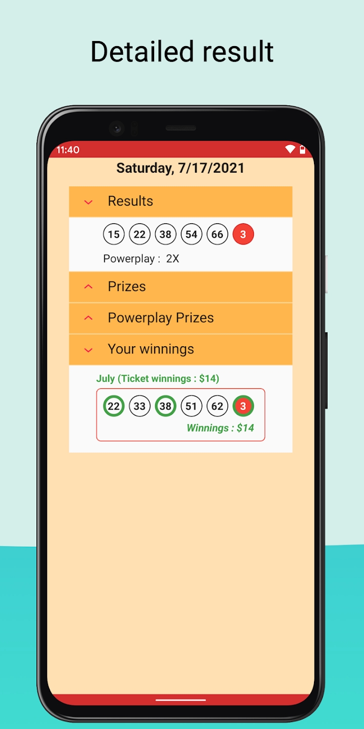 Results Powerball Megamillions apk Download for Android  v1.0 screenshot 1