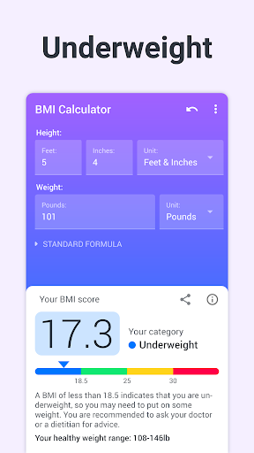 BMI Calculator Body Mass Index app free download latest version  2.5.3 screenshot 2