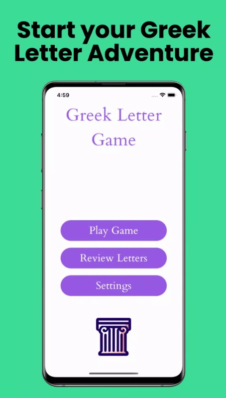 Learn Greek Alphabet game app for android download   1.2.6 screenshot 1