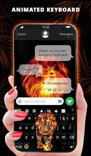 Fire Lion Wallpaper + Keyboard apk free download latest versionͼƬ1