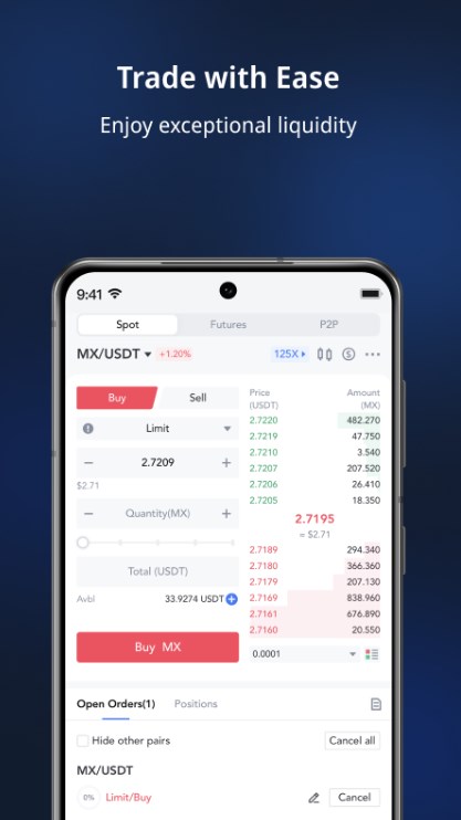 MEXC-Buy & Sell Bitcoin app for android download  v1.0 screenshot 1