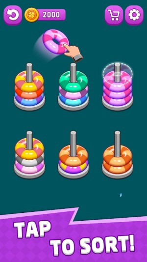 Hoop Sort Fever Color Stack mod apk unlimited moneyͼƬ2