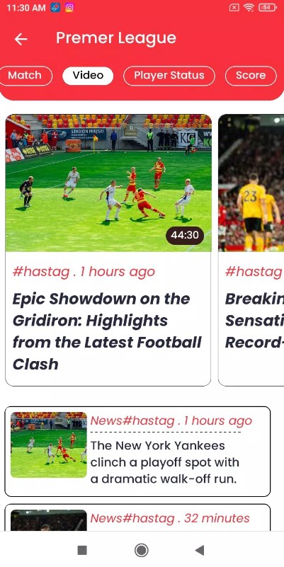 Live Score Sport app latest version  1.0.2 screenshot 4