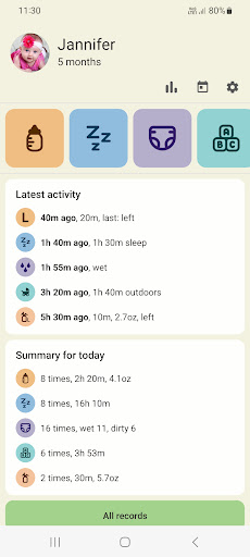 Baby tracker feeding sleep app free download latest version  1.1.87 screenshot 4