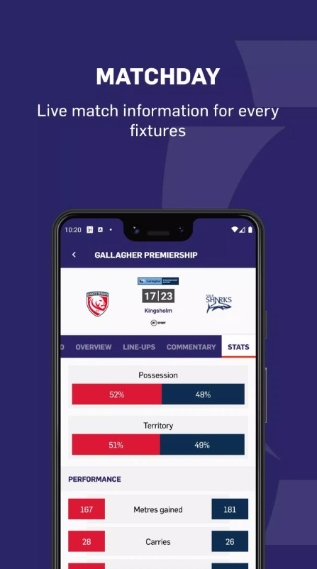 Premiership Rugby app for android download  2.12.14 screenshot 1