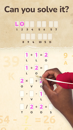 Letter Math Cross Logic Puzzle apk download for android  1.0 screenshot 1