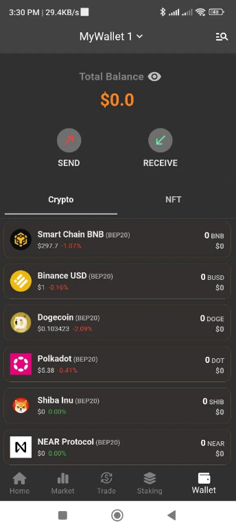 Dex Crypto Wallet & Exchange App Download for Android  1.3.1 screenshot 1