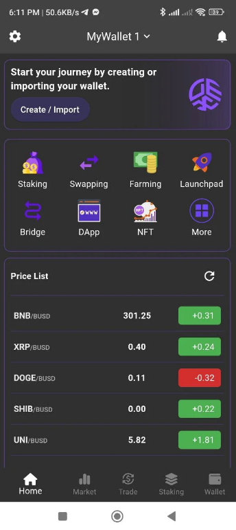 Dex Crypto Wallet & Exchange App Download for Android  1.3.1 screenshot 2