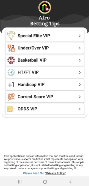 Afro Betting Tips Apk Download Latest VersionͼƬ1