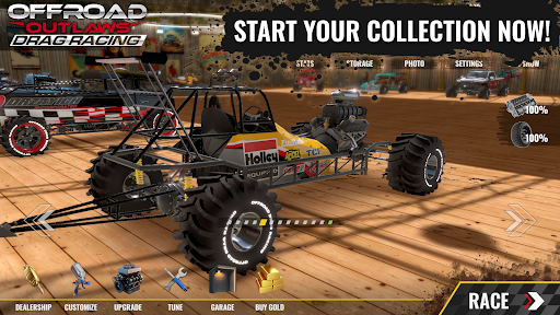 Offroad Outlaws Drag Racing mod apk unlimited money and gold  1.0.2 screenshot 1