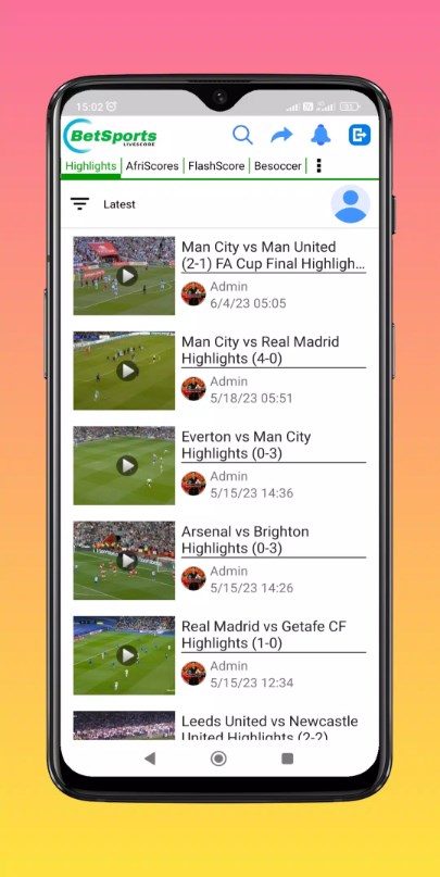 BetSports Livescore app for android download   9.8  screenshot 4