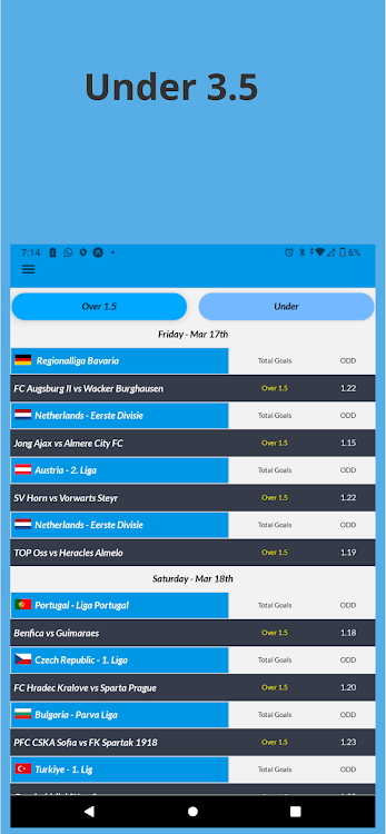 OVER 1.5 DAILY PREDICTION apk free download for android  2.1.2 screenshot 1