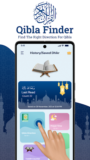 Qibla Direction & Prayer Times apk free download  1.0.6 screenshot 1