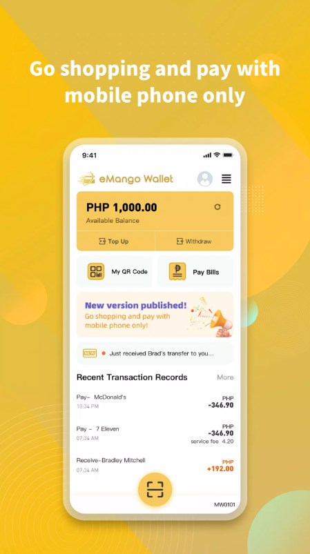 eMango Wallet app for android download  2.0.1.1 screenshot 2