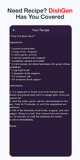 Dish Gen AI Food Meal Creator app download latest version  2.0.0 screenshot 2