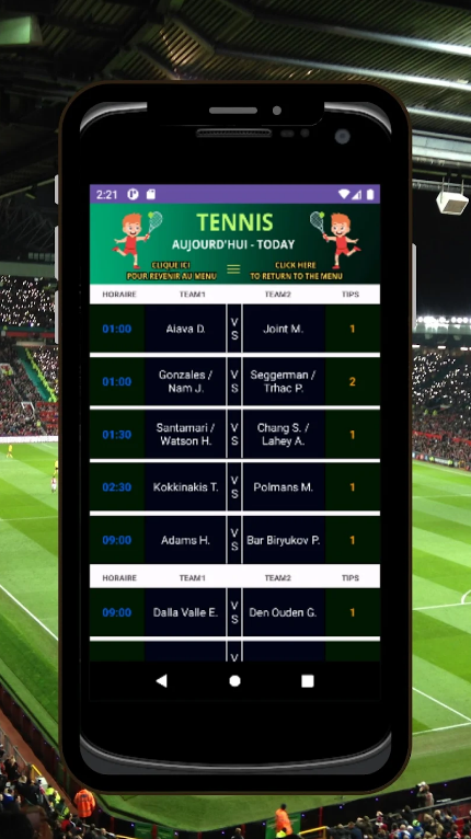 Pronostics Football Tips App Download for Android  1.5 screenshot 1