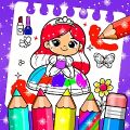 Girls Coloring Game Doll Paint