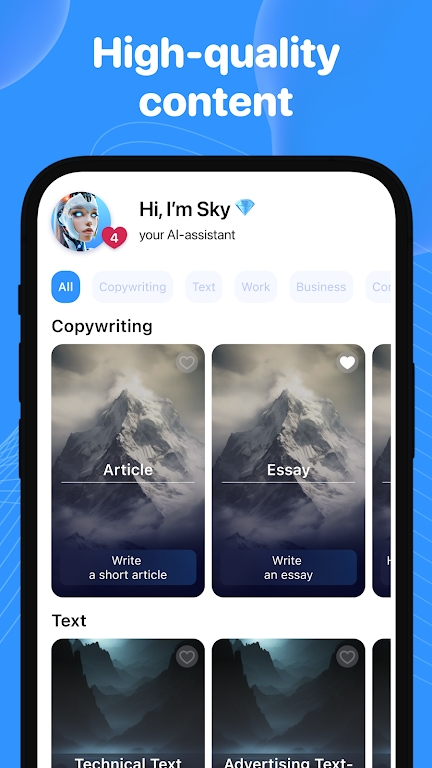 Sky AI Chat Writing Prompts app download for android  1.1.0 screenshot 1