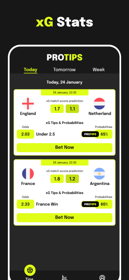 xGTips Soccer Prediction App Download 2024  1.0.1 screenshot 1