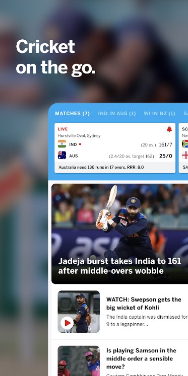 espncricinfo live scores app for android download  9.9.0 screenshot 1