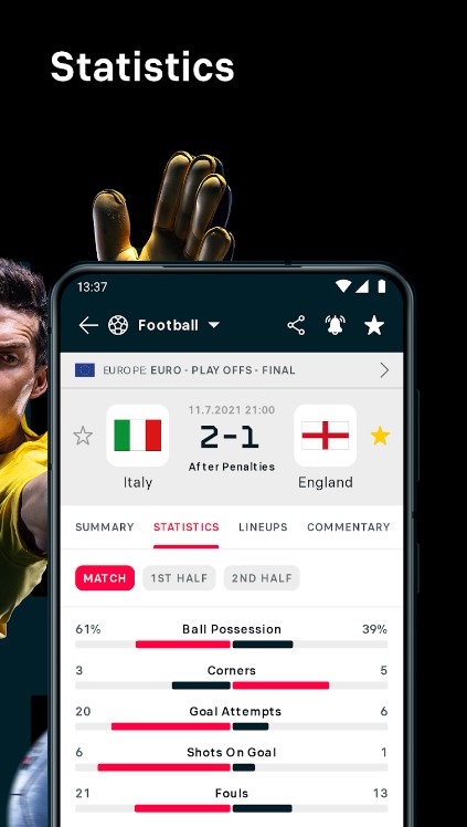 Flashscore live scores & news app for android download   5.14.4 screenshot 1