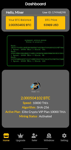 ZippyHash Cloud Mining Bitcoin apk download for android  1.0.7 screenshot 2