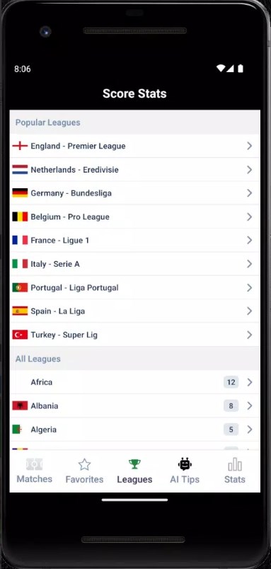 ScoreStats Live Scores Apk Latest Version  1.16 screenshot 3