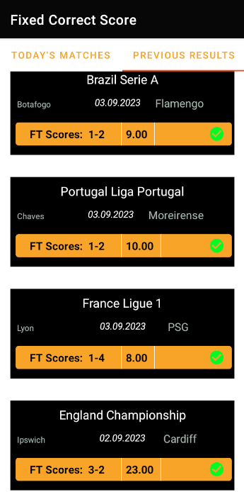 Fixed Correct score Tips Apk Latest Version  1.6 screenshot 2