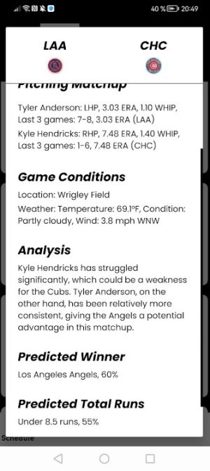 AI Predictions MLB Baseball App for Android DownloadͼƬ1