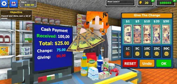 Pixel Supermarket Simulator Apk Download for Android  1.0.0 screenshot 3