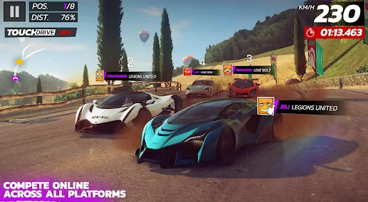 Asphalt Legends Unite Mod Apk All Cars Unlocked  24.0.1f screenshot 1